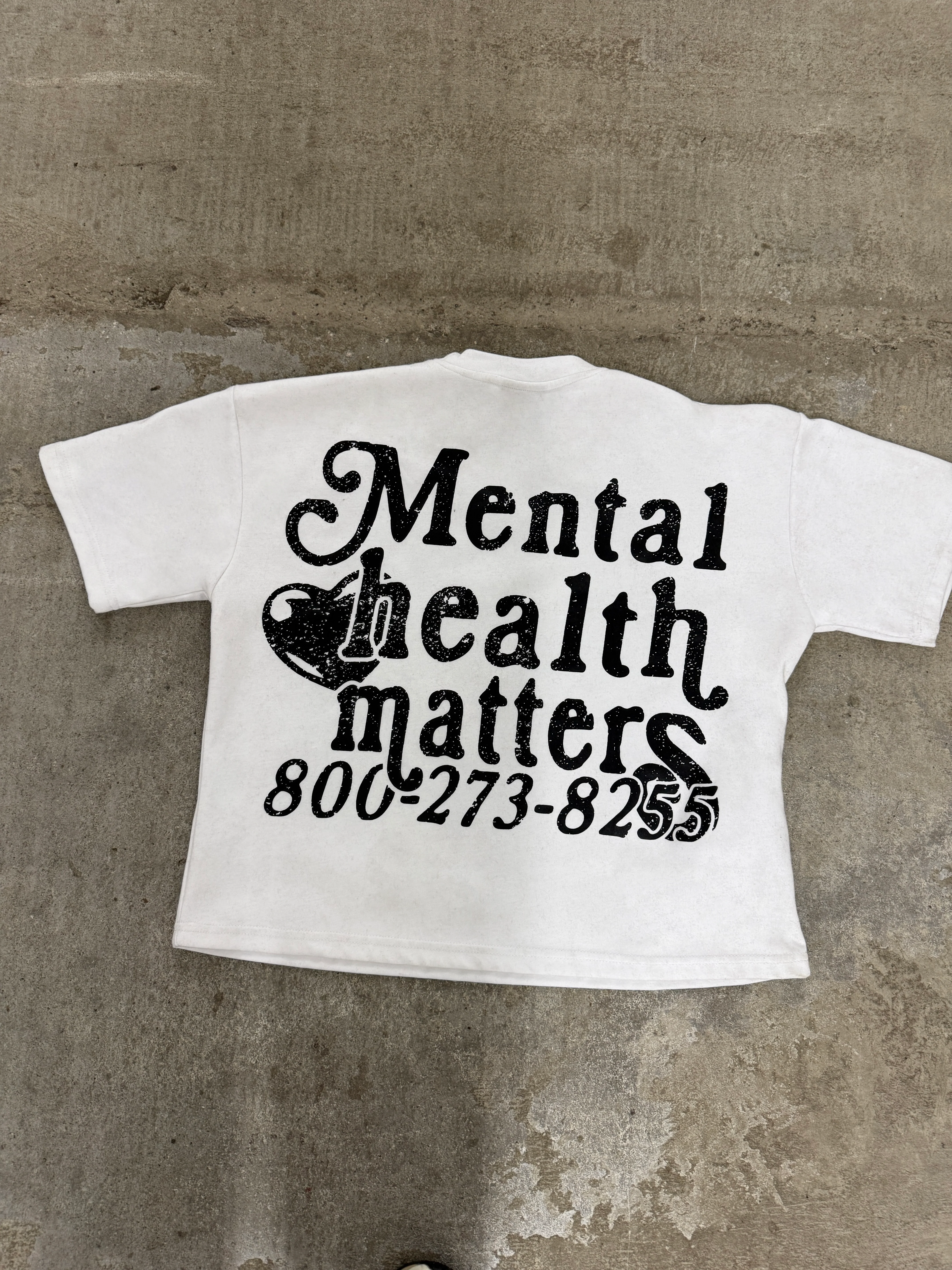 Double Mental Health Matters Tee - White - Image 3