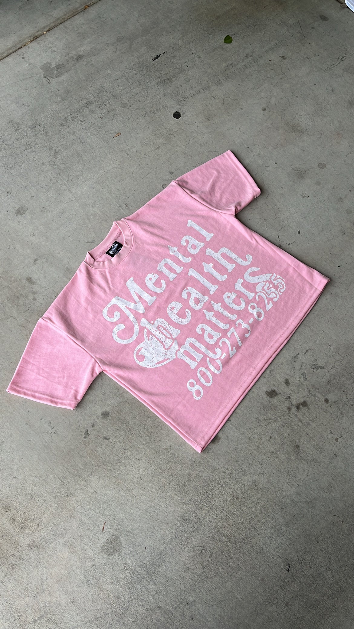 Mental Health Matters Tee - Pink - Image 3