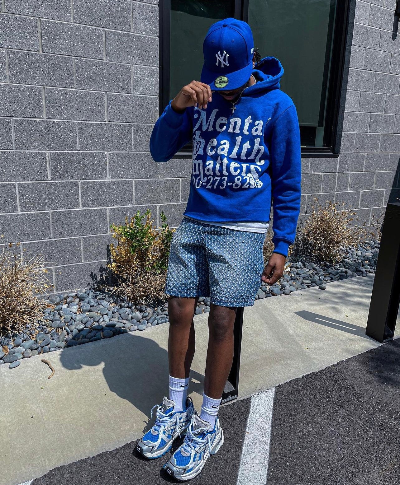 Mental Health Matters: The Reach Hoodie - Blue - Image 3