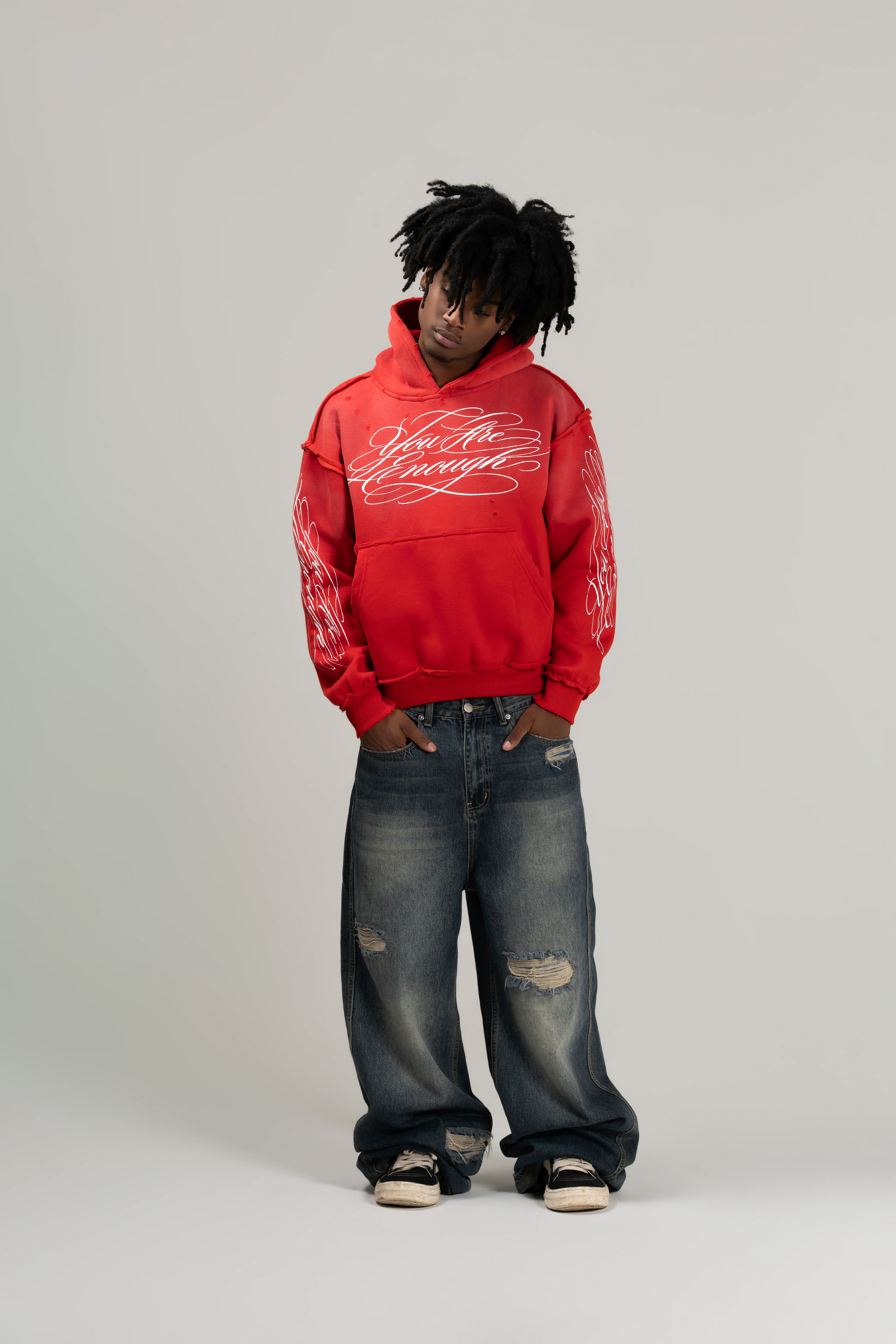 Calligraphy Hoodie - Red - Image 3